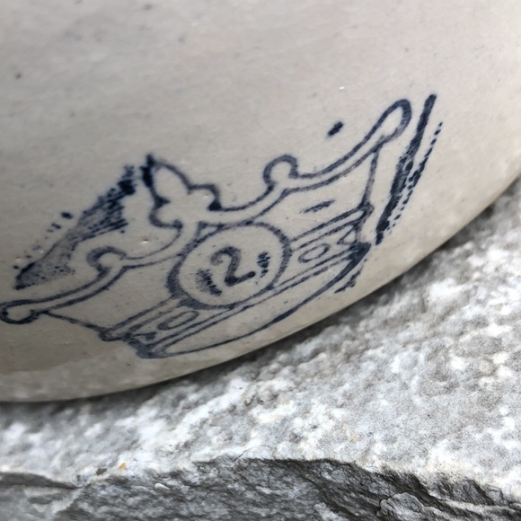 Primitive Robinson Ranbottom Blue Crown #2 Stone Ware Pottery Jar-Made in USA - Picture 4 of 14